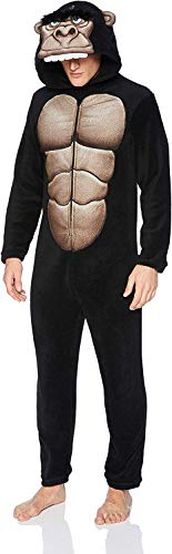 Briefly Stated Men's Gorilla Union Suit, Gorilla Black, Size Medium