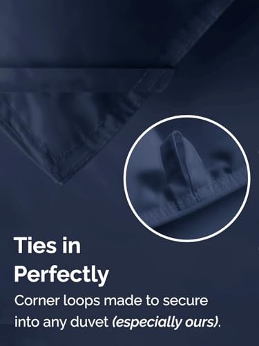 Image of King Size, Navy Blue Alternative Down Comforter - Warm, Lightweight & Breathable Hotel Quality Bedding Set for Men, Women, Kids & Teens - All Season Oversized Cooling Microfiber Duvet Insert Comforter
