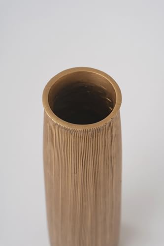 Image of Leewadee - Gold Floor Vase for Pampas Grass, Large Flower Vase for Home Decor, 12 inches, Resin