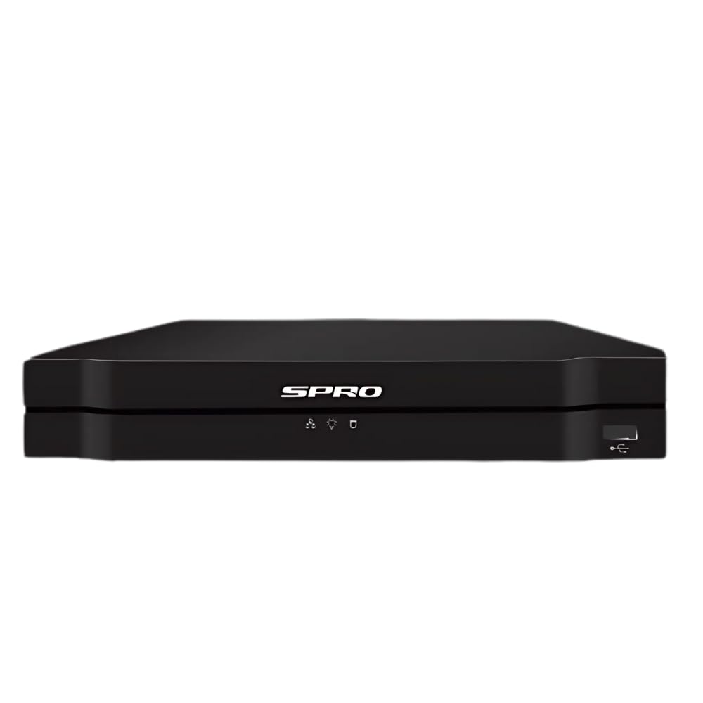 24‑Channel 5MP DVR Security System | AI‑Enabled Smart Motion Detection+, H.265 Ultra Compression, Remote Monitoring | Supports 24 Cameras, CCTV Recorder | 16CH DVR‑5MP SPRO (16×BNC, 8×IP via Network)
