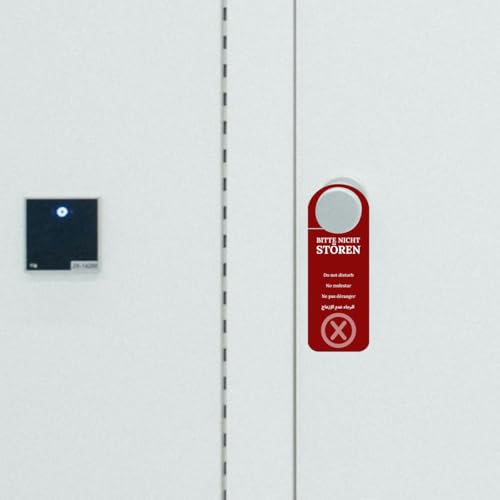 Türschild Hotel Bitte nicht stören Türanhänger beidseitig Rot Grün 5 Sprachen 27x10 cm (50)