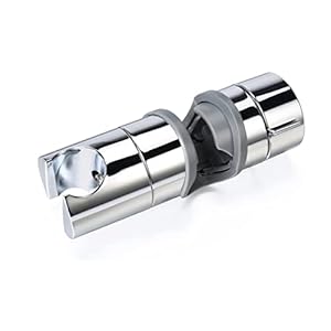 Adjustable Shower Head for Slide Bar, Hand Shower Bracket Universal 20-25MM Head Guide Bracket Holder 360 Degree…