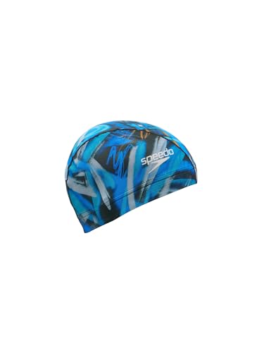 Speedo スイムキャップ Spray Paint Mesh Cap スプレーペイントメッシュキャップ ユニセックス SE12401 ブルー/ブルー M