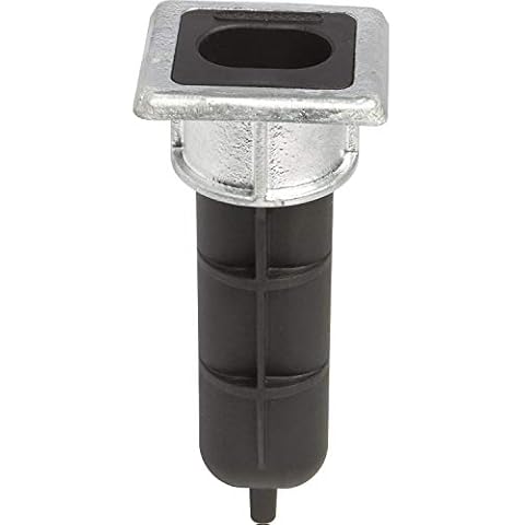 Locinox EGS Bolts, Floor Stop for bar Latch VSF, 70 x 65 x 6 mm, Height 166.5 mm, Black, hot-dip galvanised, 65x70x166,5 Cover