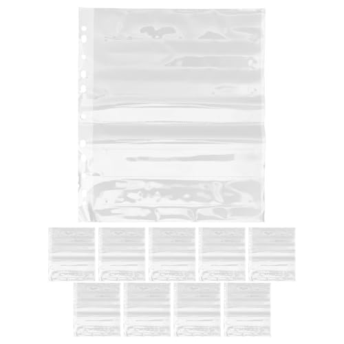NUOBESTY 10pcs Archival Storage Sheets Film Negative Sleeves with 135-hole Binder Punch, Dustproof Heavy Duty Page Protectors for Photographers and Collectors