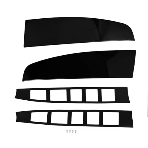 Areyourshop Gloss Black Rear Twin Barn Door Roof Spoiler Fit for F-o-r-d Transit Custom 2012-2020