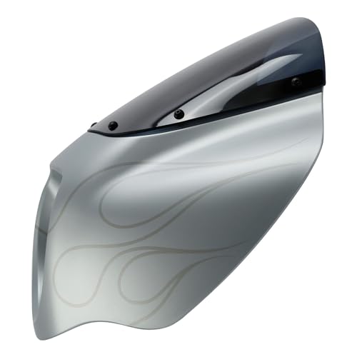 Image of Front Headlight Quarter Fairing Windshield Fit For Harley Softail Low Rider FXLR S FXLRS 2018-2025 Street Bob FXBB FXBBS 2018-2025 Softail Standard FXST 2020-2024 Barracuda Silver Denim