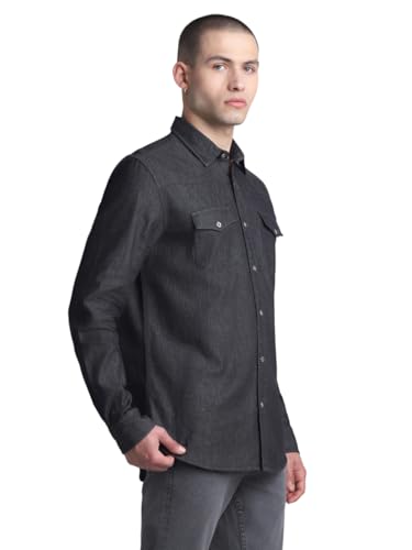 Image of Jack & Jones Men's Cotton Solid Regular Fit Shirt