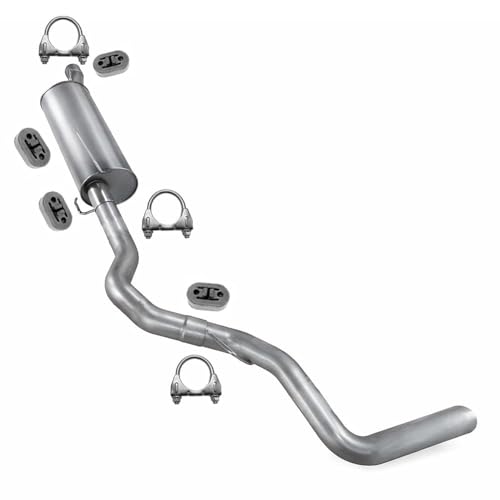 Exhaust Muffler w/Tail Pipe System Kit Compatible with Dodge RAM 1500 06-08 | Dodge RAM 2500 03-09 |