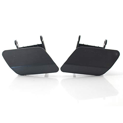 Cnswee6 Motorbike 2pcs Front Bumper Headlight Washer Nozzle Jet Covers Caps Accessaries for BMW 7 Series F01 F02 2012 2013 2014 2015, Black