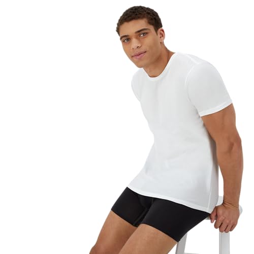 Image of Hanes Men's Ultimate Comfort Fit Cotton Stretch Crewneck Undershirts, Multipack