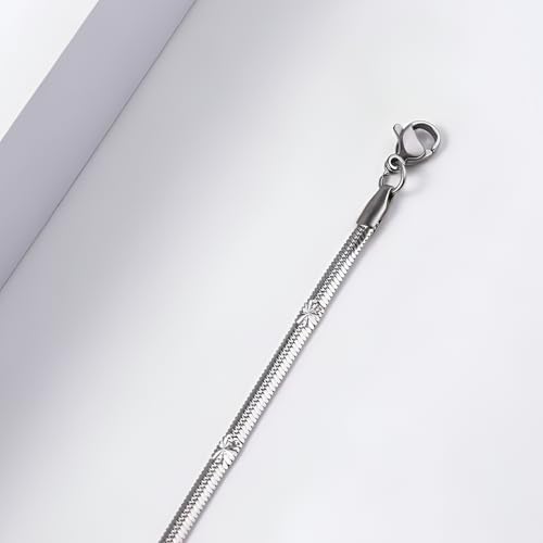 Image of THE MEN THING Chain for Men, Luxury Pure Titanium Steel Chain | Silver Stainless Steel Chain | Necklace Jewellery for Men & Boys