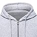 Maiyifu-GJ Men's Full Zip Long Sleeve Hoodies Lightweight Slim Fit Solid Color Hoodie Hooded Sweatshirt with Kanga Pocket (Light Grey,X-Large)