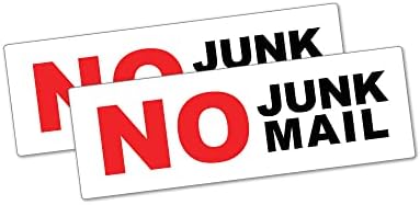No Junk Mail Sticker Decal Safety Sign Car Vinyl image 2