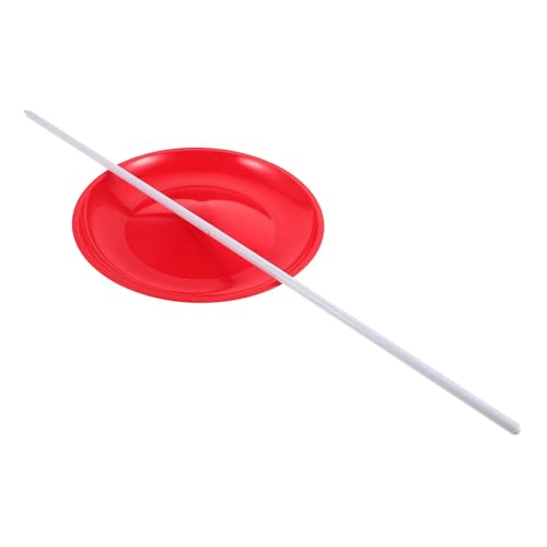 SUPVOX Circus Plate Props Juggling Disc Plastic Spinning Plate Sticks Circus Skills Equipment for Beginners