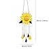 Reicyfang Sunflower Wind Chimes Ornaments, Stained Glass Dripping Sunflower Pendant Window Hanging Panel Decoration with Chain, Flower Wind Chimes Art Decorations for Garden Patio Decor