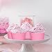 Whaline 120Pcs Pink Paper Baking Cups Scalloped Edge Cupcake Wrappers Gradient Pink Cupcake Muffin Cases for Valentine Wedding Birthday Baby Shower, 3 Colors