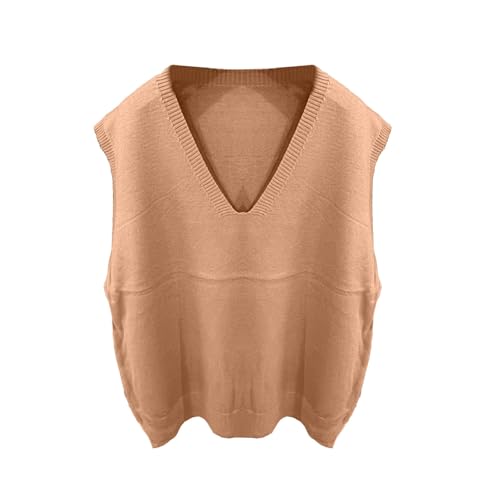 Trendy Spring Tops for Women Elegant Sleeveless Knit Comfy Fit Lightweight Pullover Classic V Neck Sweater Vest2