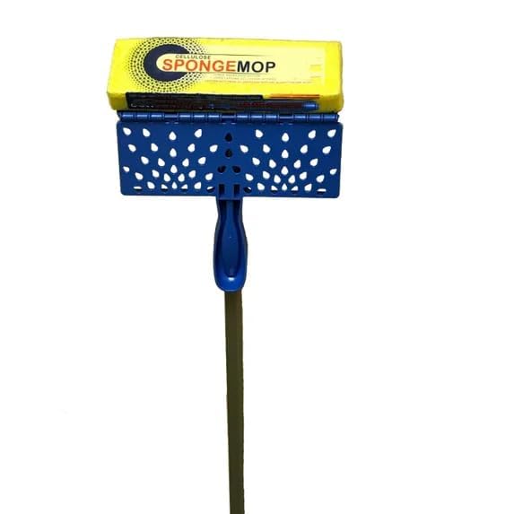 Sponge Mops for Floor Cleaning Easy Squeeze, Self Wringing Mops for Kitchen Bathroom Office Hardwood Laminate Tile Marble Ceramic Floors Cleaning