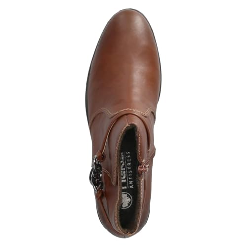 Rieker Damen Ankle Boots 73970, Frauen Stiefeletten,Kurzstiefel,uebergangsschuhe,uebergangsstiefel,knöchelhoch,Stiefel,braun (22)… – Ansicht 2