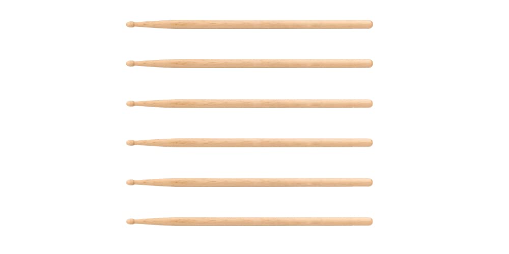 Premium Maple 7A Drumsticks - Set of 3 for Enhanced Sound and Comfortable Grip - Ideal for Beginners and Intermediate Drummers - Lightweight and Durable Construction for Extended Playability