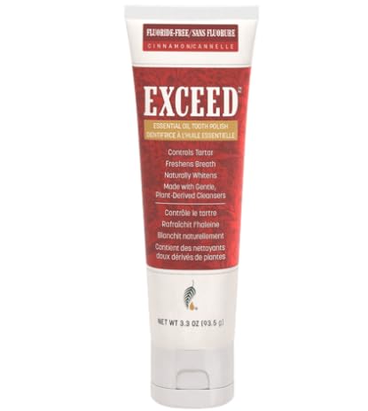 Melaleuca Exceed Essential Oils Toothpaste – Cinnamon Fluoride-Free Formula, 3.8 oz (Tooth Polish)
