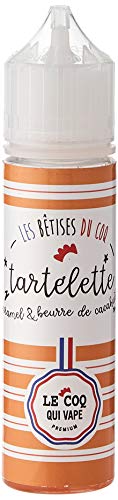 LE COQ QUI VAPE E-liquide pour cigarette électronique, Tartelette caramel et beurre de cacahuète Sans nicotine ni tabac