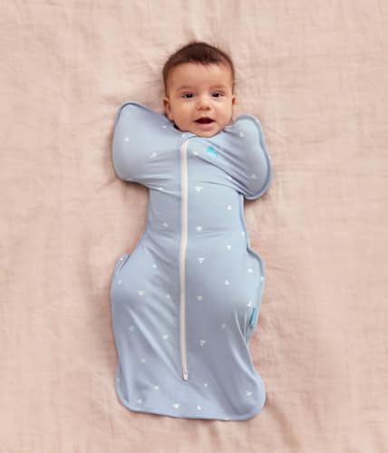 Image of Love to Dream Swaddle Up Viscose from Bamboo, Arms Up Position, Soft and Sustainable Bamboo Fabric, Versatile Wearable Blanket,1.0 TOG (20-24C) Ideal for Moderate Temps,Newborn 5-8.5 lbs, Boats Mist