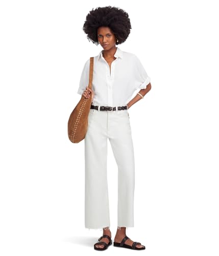 Madewell Women's Low Slung Baggy Crop in Pure White