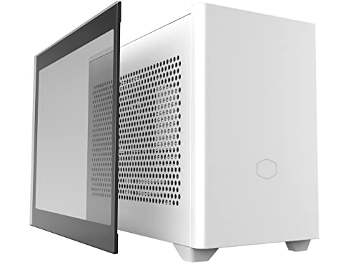 Image of Cooler Master NR200P White SFF Small Form Factor Mini-ITX Case with Tempered Glass or Vented Panel Option, PCI Riser Cable, Triple-Slot GPU, Tool-Free and 360 Degree Accessibility