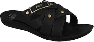 Gezer Mens Bruce Leather Look Slip On Sport Beach Surf Flip Flop Mule Sandals Shoe Size 7-11