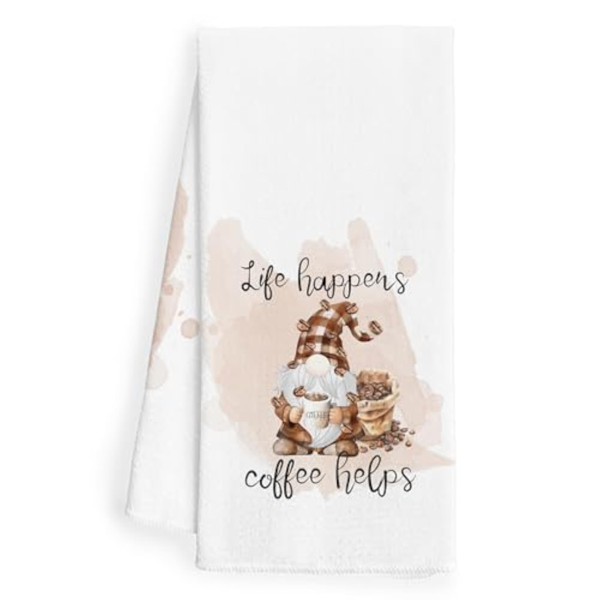 Coffee Gnomes Kitchen Towels, Decorative Hand Towels
