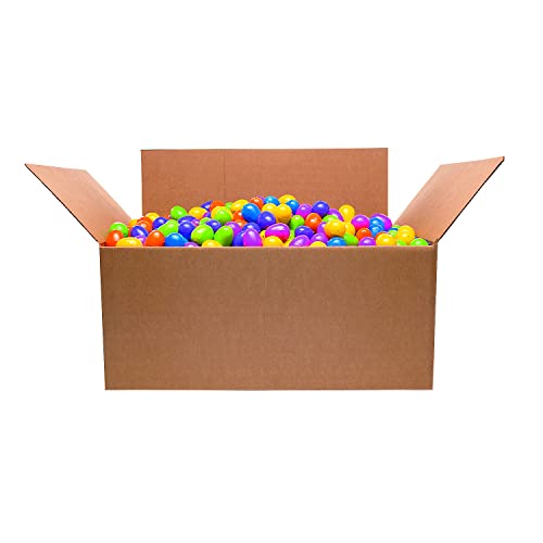Fun Express 5000 Pieces - 2 1/2" Bulk Deluxe Toy-Filled Plastic Easter Eggs, Easter Egg Hunt Supplies