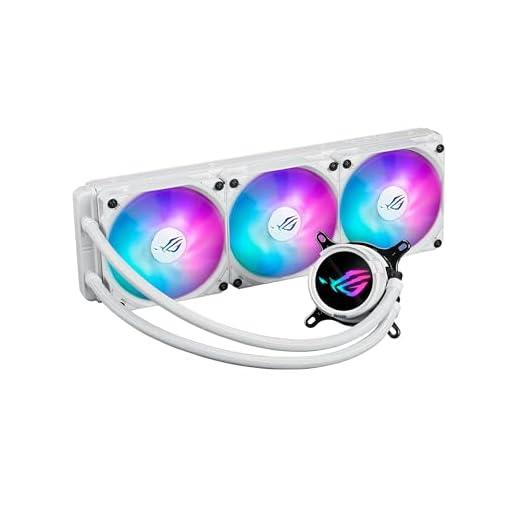 ASUS ROG Strix LC III 360 ARGB White Edition All-in-one CPU Liquid Cooler with 360° rotatable Water Block, Asetek’s New Gen7 v2 Pump, Premium ROG ARGB Fans, and 10+ Custom Aura Lighting Effects
