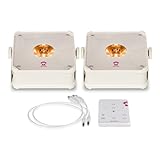 Ape Labs Mini 2+ Ultra Efficient LED Uplighting with Remote & 10 Hours Battery Life for Weddings, DJs & Event Lighting - IP65 Waterproof RGBaW Spotlight with MusikMode & DMX App Control - Set of 2