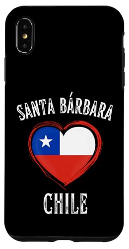 Chile Flag Heart Santa Barbara City Case for iPhone XS Max