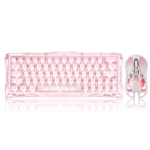 GravaStar Mercury V60 HE Gaming Keyboard with M1 Pro Mouse Pink Combo