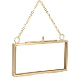 Cadres en verre pour fleurs pressées – élégants et simples cadres photo suspendus en laiton, parfaits pour mettre en valeur vos photos et immortaliser vos moments du quotidien