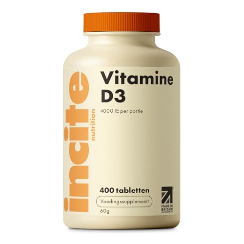 Vitamine D 4000iu – 400 Premium Makkelijk in te Nemen Vitamin D3 Micro Tabletten – Eenmaaldaags Hoogwaardige Cholecalciferol VIT D3 – Vegetarisch Supplement – Gemaakt in het VK door Incite Nutrition