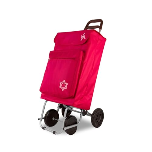 Amig - Carro De La Compra De 4 Ruedas Bolsillo Exterior Para Congelados Carga Máxima 15kg Capacidad De 48 Litros 22x40x106 Cm Rojo Amig - Carro De La Compra De 4 Ruedas Bolsillo Exterior Para Congelados Carga Máxima 15kg Capacidad De 48 Litros 22x40x106 Cm Rojo
