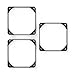 Noctua NA-SAVG1 chromax.Black, Anti-Vibration Gaskets for 120x25mm Fans (Set of 3, Black)