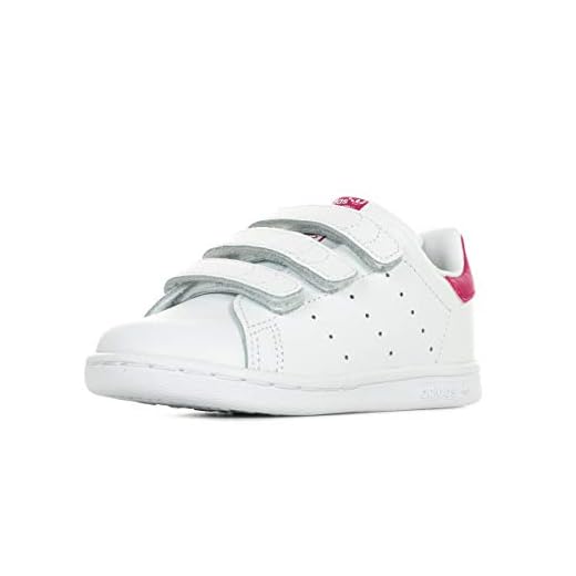 adidas Unisex Baby Stan Smith sneakers, Elfenben Ftwwht Ftwwht Bopink Bz0523-24 EU