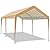 ADVANCE OUTDOOR Adjustable 10x20 ft Heavy Duty Carport Car Canopy Garage Boat Shelter Party Tent, Adjustable Height from 9.5 ft to 11 ft, Beige