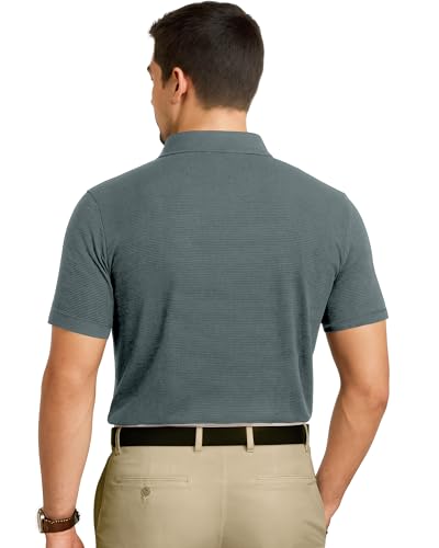 NY Threads Men's Golf Polo Shirt UPF 70+ Regular Fit Moisture Wicking Quick Dry Performance Short Sleeves Polo4