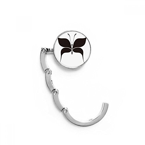 Accroche-sac de bureau fée papillon noir un accessoire chic pliable