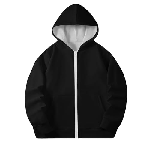 Sweatshirts for Girls, Hoodies for Tweens Fleece Lined Casual Zip Up Jacket Hooded Casual Fall Coat with Pockets3