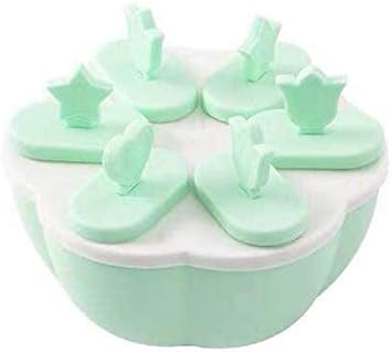 Popsicle Molds Sets - DIY Ice Pop Molds-Popsicle Maker-6 Pack BPA Free Reusable Ice Cream Mold (Round blue)