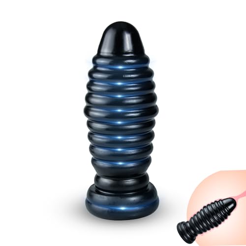 BDSMJOY Extra Groß Dildo Anal Plug Buttplug,Analplug für Frauen Männer XXL,Riesen Dildo XXL Dildo mit Saugnapf,Analkugeln Butt Plug Dildos Dick Po Dusche Analdehner Dilator Analspielzeuge (Schwarz)