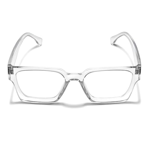 Image of livho Oversized Eyewear Frame for Woman and Men - Rectangle Fashion Glasses for Computer, Chic Preppy Frame
