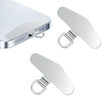 Flintronic Toppa per Cordino Cellulare, 2 Cordino per Cellulare Patch, Toppe di Ricambio per Cordino in Acciaio Inox